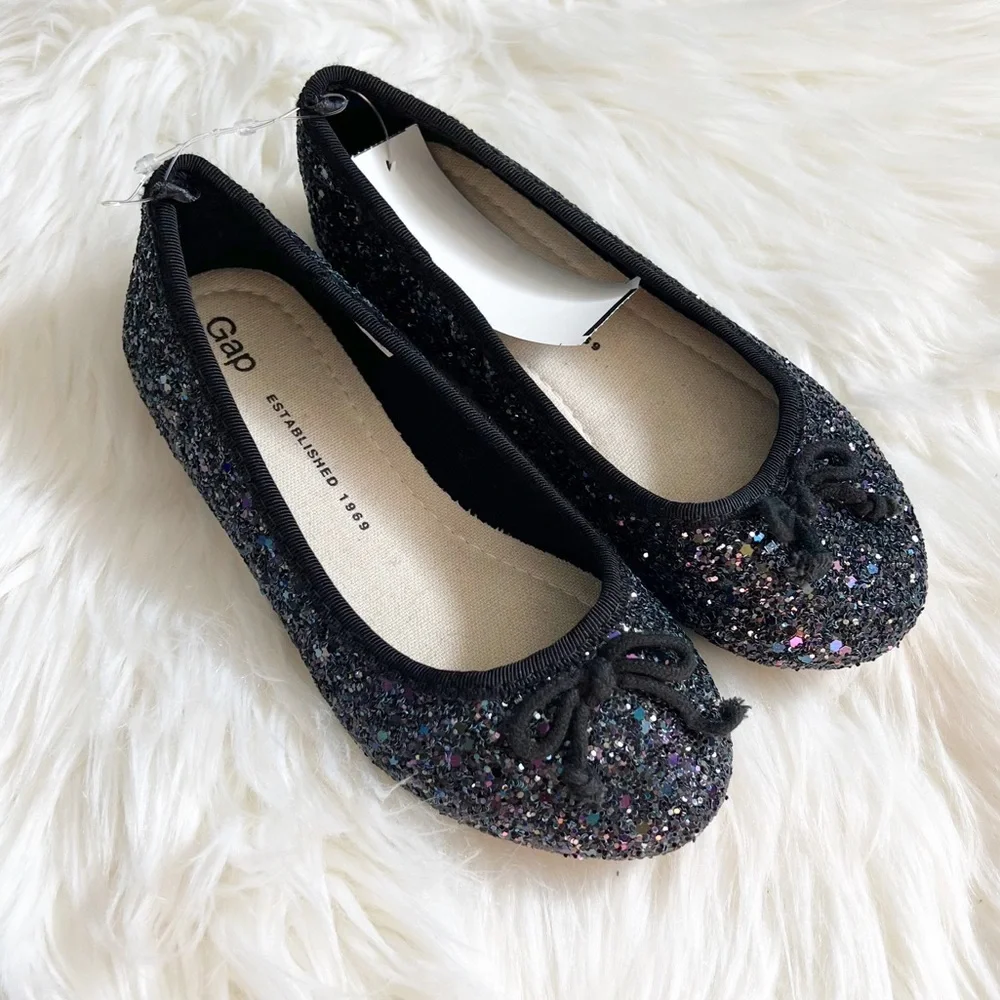 NWT GapKids Black Sparkly Shoes
